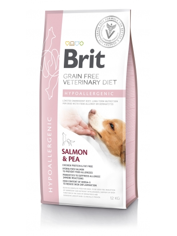 Brit Veterinary Diets Dog GF Hypoallergenic Salmon & Pea 12kg