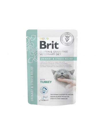 Brit Veterinary Diets Cat GF Urinary & Stres Relief 85g