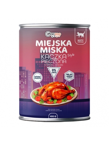 Gaczoo Miejska Miska dla kota Pieczona kaczka 400g