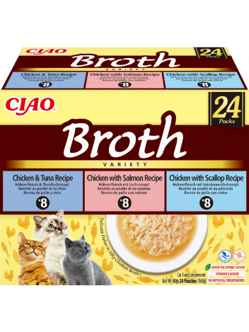 Inaba Cat Ciao Broth Chicken, Fish, Scallop 24x40