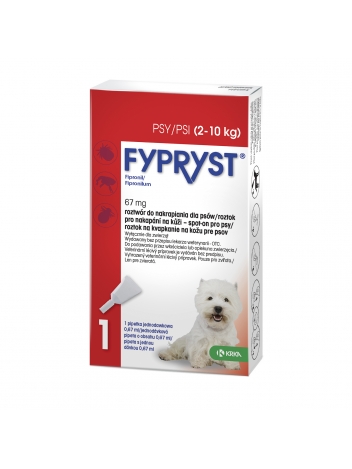 Fypryst 67mg roztwór do nakrapiania dla psów