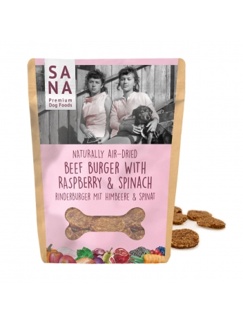 SANADog Beef Burger with raspberry & spinach 100g