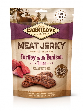 Carnilove Jerky Turkey with Venison Fillet 100g