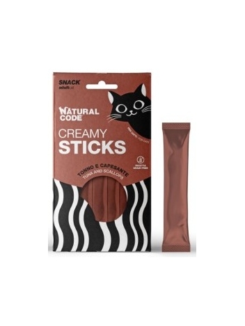Natural Code Snack Creamy Sticks Tuna and scallops 4x14g