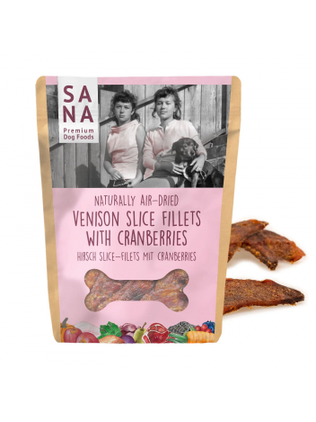 SANADog Venison Slice Fillets with cranberries 100g