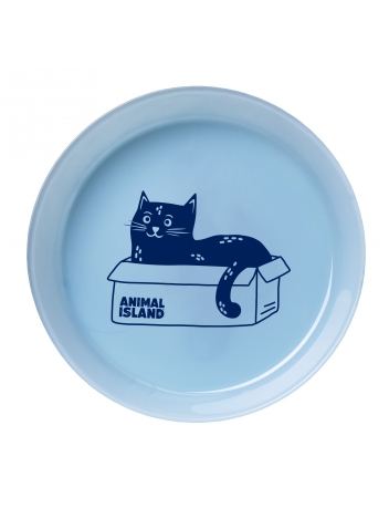Animal Island błekitny talerzyk dla kota 17cm