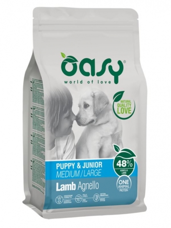 Oasy One Protein Puppy & Junior M/L Lamb 12kg