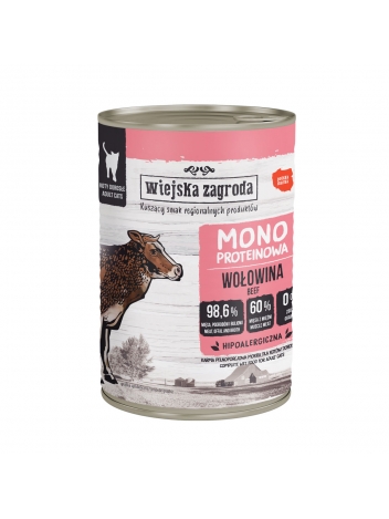 Wiejska Zagroda Mono Wołowina dla kota 400g