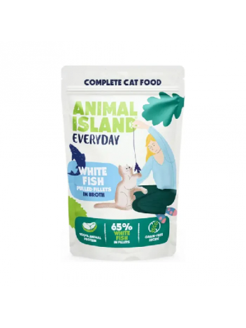 Animal Island Cat Everyday Broth White Fish 85g