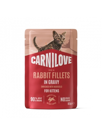 Carnilove Cat saszetka 85g sos Kitten Królik