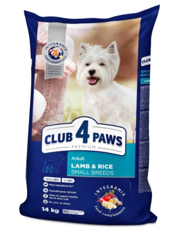 Club 4 Paws Adult Small Lamb & Rice 14kg