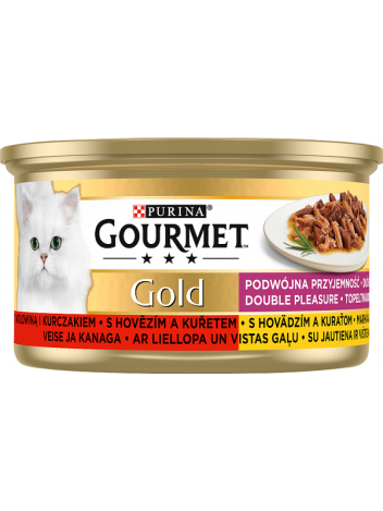 Gourmet Gold 85g wołowina z kurczakiem w sosie