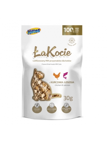 ŁaKocie Liofilizowany przysmak kurczak łosoś 30g