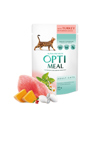 Optimeal Adult Cat Turkey 85g