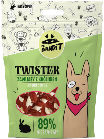 Mr. Bandit Twister Zawijasy z królikiem 500g