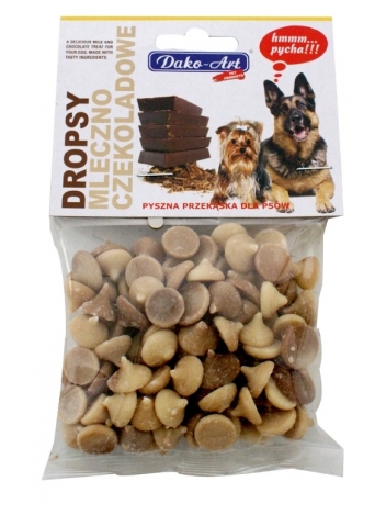 Dropsy dla psów mleczno - czekoladowe 75g