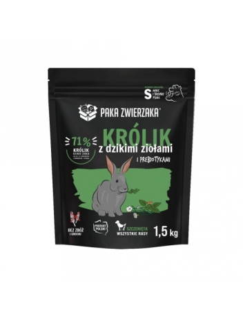 Paka Zwierzaka Puppy Królik z dzikimi ziołami S 1,5kg