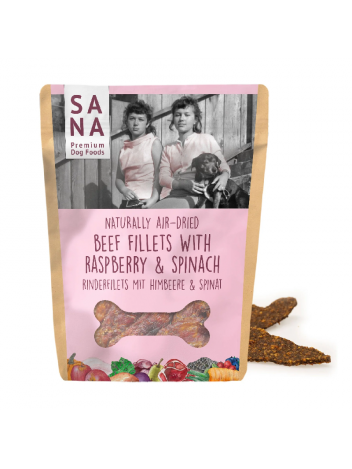 SANADog Beef Fillets with raspberry & spinach 100g