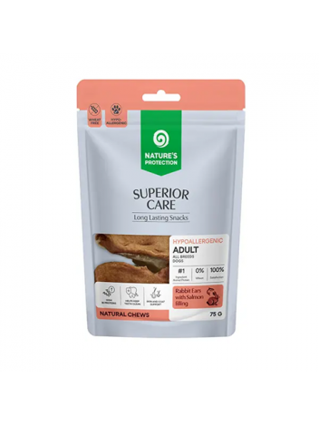 Nature's Protection Superior Care Rabbit Ears with Salmon 75g