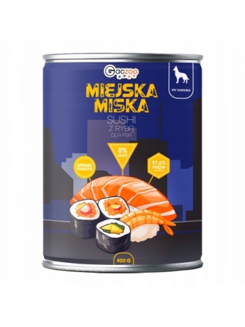 Gaczoo Miejska Miska dla psa Sushi z rybą 400g