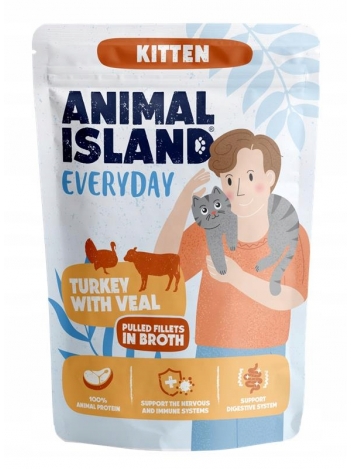 Animal Island Everyday Kitten Indyk z cielęciną 85g