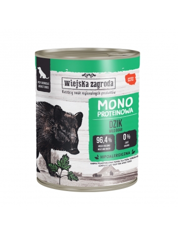 Wiejska Zagroda Mono Dzik dla psa 800g