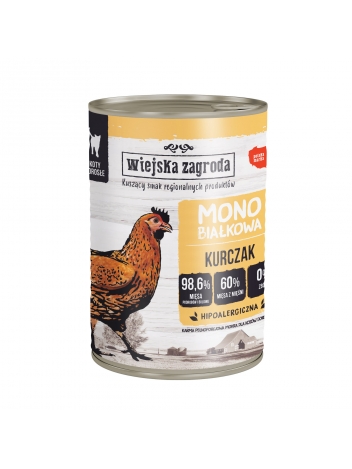 Wiejska Zagroda Mono Kurczak dla kota 400g