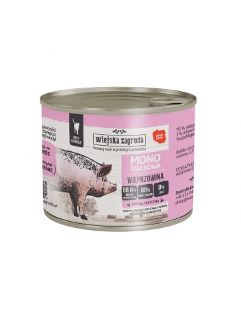 Wiejska Zagroda Mono Wieprzowina dla kota 200g