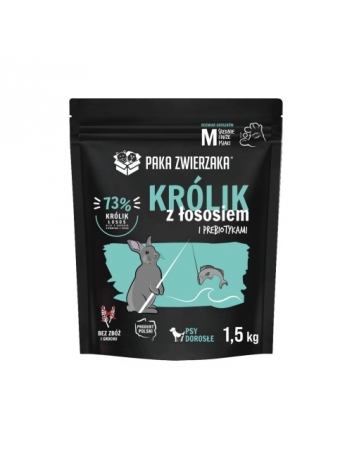 Paka Zwierzaka Królik z łososiem M 1,5kg