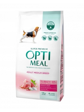 OptiMeal Dog Medium Indyk 1,5kg