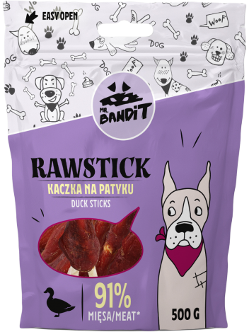 Mr. Bandit Rawstick Kaczka na patyku 500g