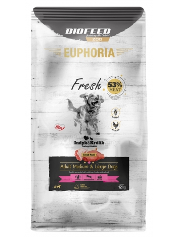 Euphoria Fresh Adult M/L Indyk i królik 12kg