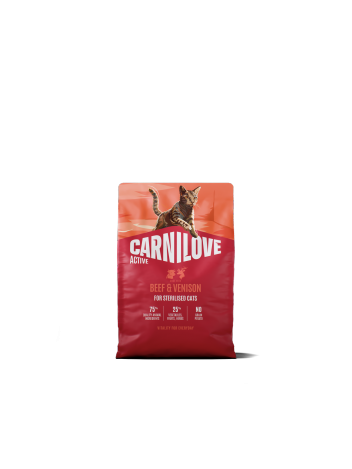 Carnilove Cat 2kg Active Adult Sterylised Beef, Venison