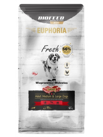 Euphoria Fresh Adult M/L Wieprzowina i wołowina 12kg