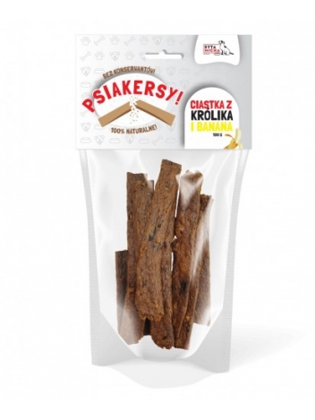 Psiakersy Królik z bananem 100g