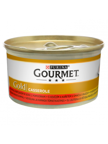 Gourmet Gold 85g - wołowina z kurczakiem w sosie z pomidorami