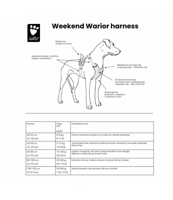 Szelki Hurtta Weekend Warrior Harness Eco 40-45cm