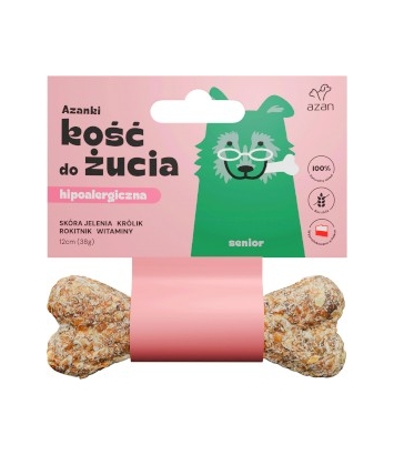 Azanki Kość do żucia Senior hipoalergiczna 12cm