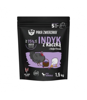 Paka Zwierzaka Indyk z kaczką S 1,5kg