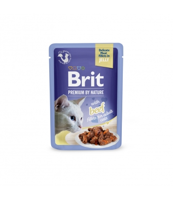 Brit Premium Cat Adult Beef Fillets w galaretce 85g