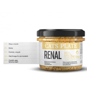 Cats Plate Vet Renal z kaczką 180g