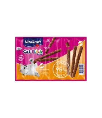 Vitakraft Cat-Stick Mini - indyk + jagnięcina - 6 sztuk