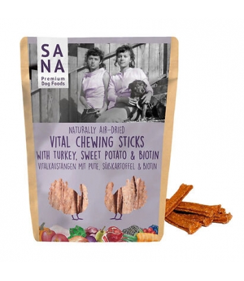 SANADog Chewing Sticks Turkey, Biotin,LinsOil 150g