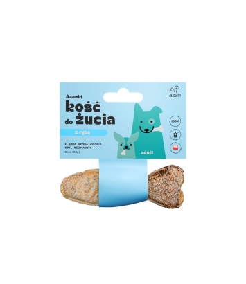 Azanki Kość do żucia Adult z flądrą 12cm