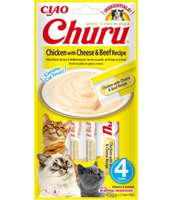 Churu Cat Chicken with cheese with beef  4x14g