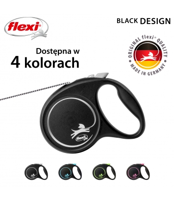Flexi Black Design M 5m linka