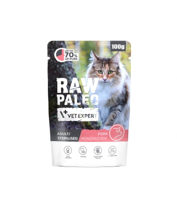 Raw Paleo Cat Adult/Sterilised Pork 100g
