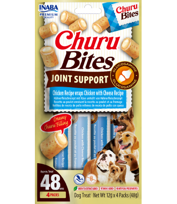 Inaba Dog Churu Bites Joint Support Chicken & Cheese 4x12g