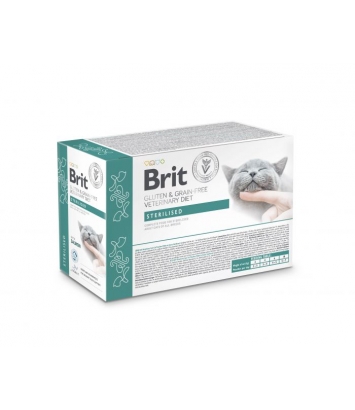 Brit Veterinary Diets Cat GF Sterilised 12x85g