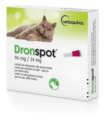 Dronspot 96mg (krople dla kotów od 5 do 8kg)  1 pipeta